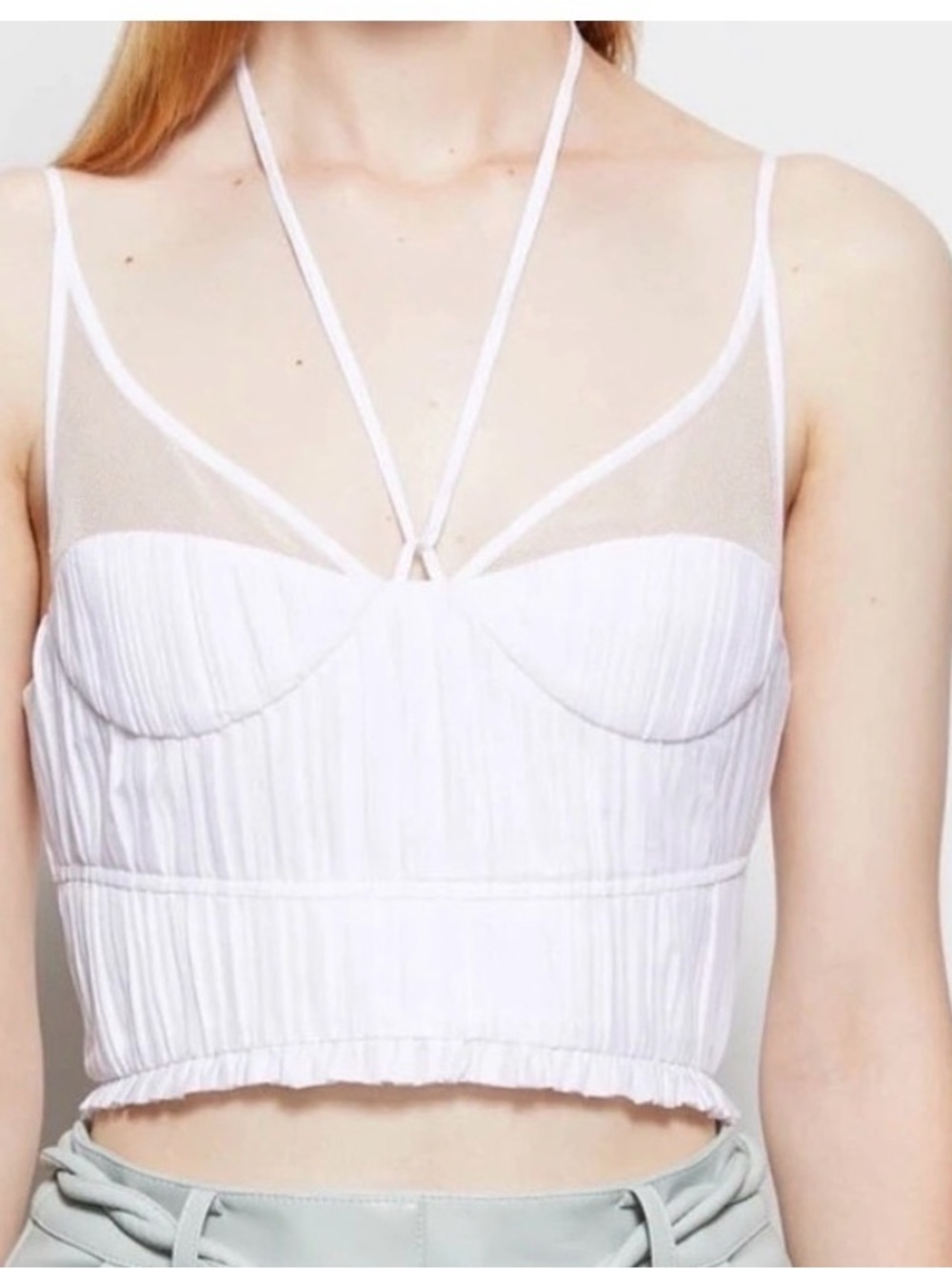 Jonathan Simkhai Lottie poplin top size 6